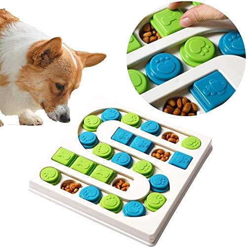 Patras inteligentes interativas Brinquedos de animais de estimação alimentador lento de cachorro, alimentador de quebra -cabeça