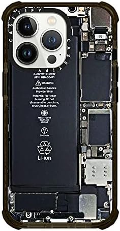 Casetify Ultra Impact Caso para iPhone 13 Pro compatível com MagSafe - Inside Parts - Clear Black