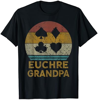 T-shirt de jogo de cartas do avô do avô euchre