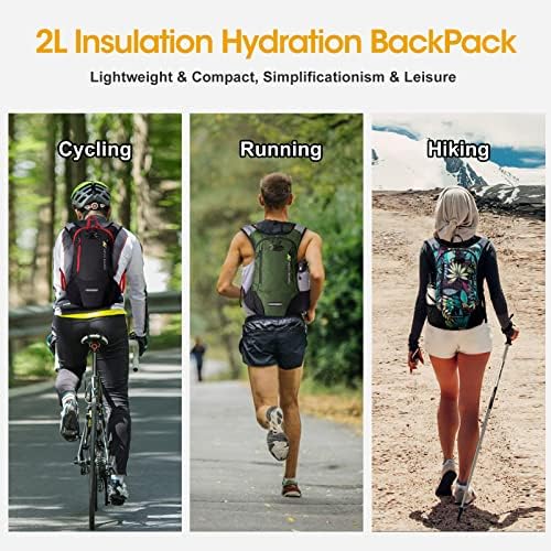Mochila de hidratação leve, mochila com 2L de bexiga aquática, mochila hidrelétrica para ciclismo Rave