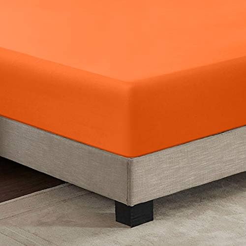 Artall Soft Microfiber Bed Sheet Conjunto de 4 peças com cama de bolso profundo - Queen, Orange
