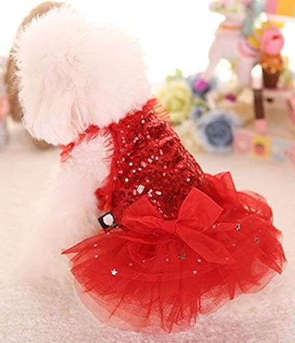 Marupet moda doce cachorrinho cachorro blingbling skirt skirt cão cão de renda bolo camisole tutu vestido vermelho xl