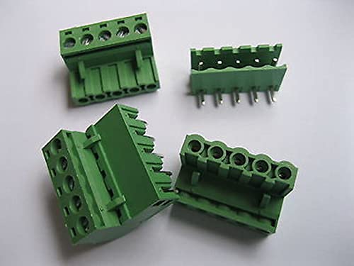 30 PCs 5,08mm ângulo de 5 pinos parafuso do terminal do bloco de bloco de tração verde verde