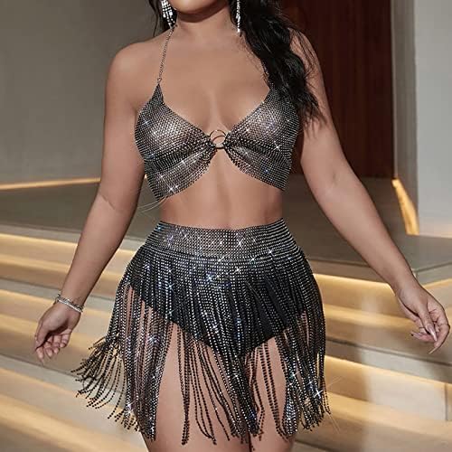 KCJGIKPOK Lingerie plus size para fantasia sexy 2022 Flash sexy Flash Diamond Lace Fringe Patchwork