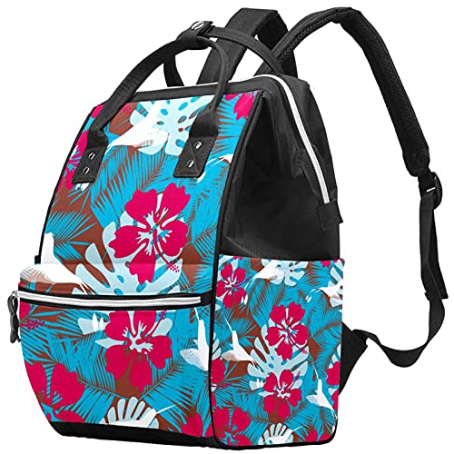 Bolsas de fraldas do padrão de flor Backpack Mummy Backpack de grande capacidade Bolsa de enfermagem Bolsa de viagem para cuidados