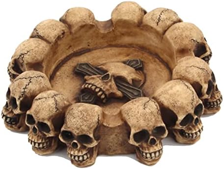 Halloween Resin Creative Skull Ashtray Halloween Decorações pequenas de ornamento