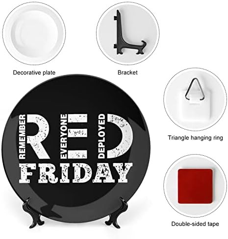 Lembre-se de que todos implantaram o Red Friday-06 China China Decorativa Placas redondas Craft Craft With Display Stand