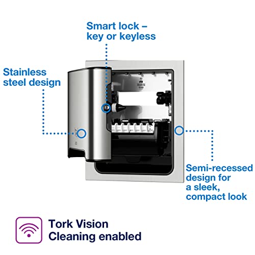 Tork Matic Paper Hand Tootom Roll Dispenser Aço inoxidável H1, Robes, Faixa de imagem, 461023