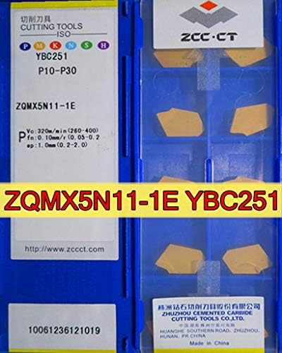 FINCOS ZQMX5N11-1E YBC251 = SP500 10PCS 50PCS ZCC.CT Inserção de carboneto YBC251 = P10-P30 Processamento: Aço-: 5mm 10pcs)