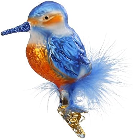 Inge Glas Bird Clip-On Icebird 10024S014 Igm German Blown Glass Christmas Ornament