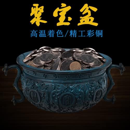 Xialon 12,5 cm de cobre cornucópia decoração de tesouro armário de tacilas decoração de escritório em casa