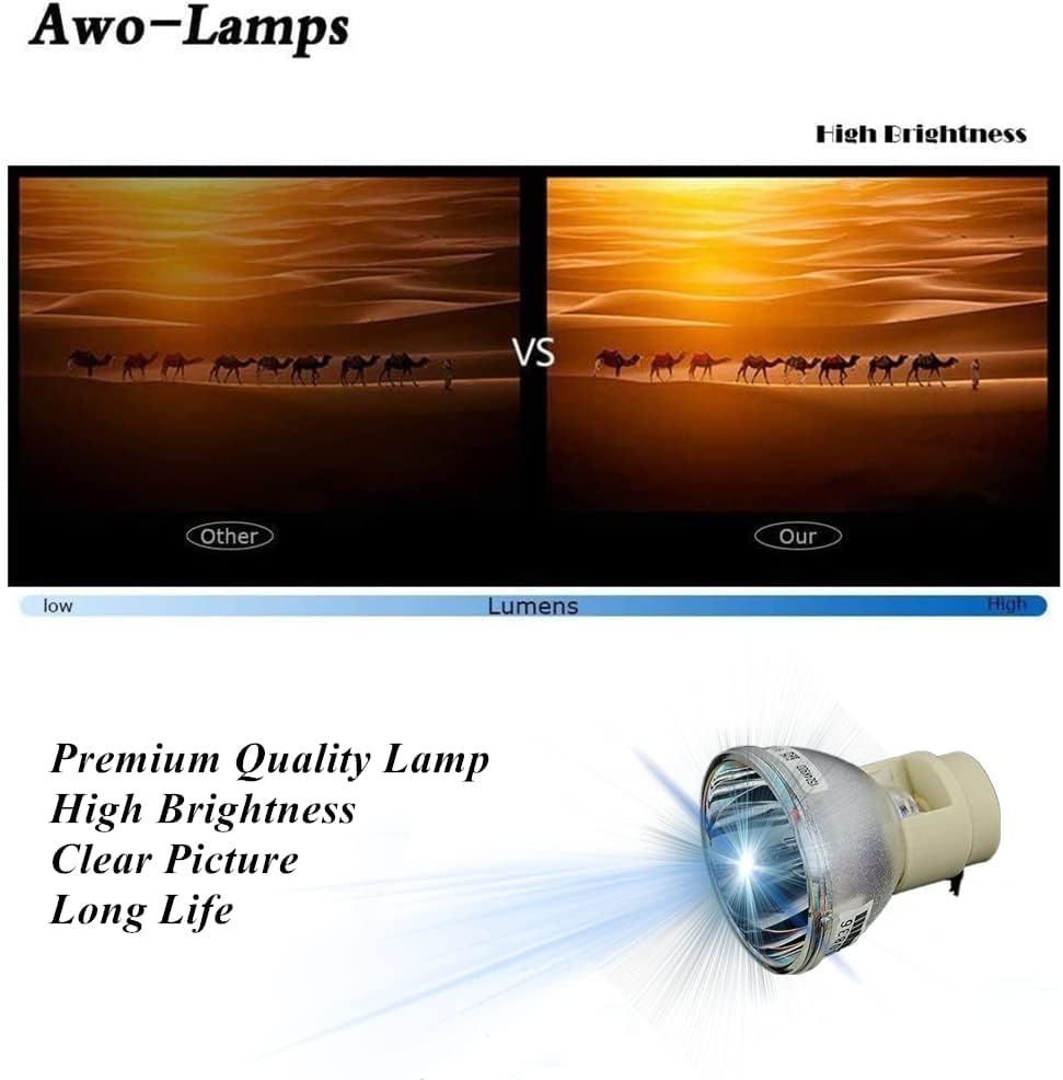 AWO Original Projector Lamp Bulb 5J.J7L05.001 / 5J.J9H05.001 / 5J.J9E05.001 / 5J.J6E05.001 for BenQ W1070,W1080ST,HT1075,HT1085ST,W1070+,W1080ST+,i700,W1500,MX662,MX720
