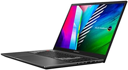 ASUS Vivobook Pro 16x Laptop Slim OLED, exibição de 16 Wquxga 16:10, AMD Ryzen 7 5800H CPU, NVIDIA GEFORCE RTX 3050 TI, 16 GB RAM, 1TB SSD, Windows 11 Home, 0 ° Black, M7600QE-DB74