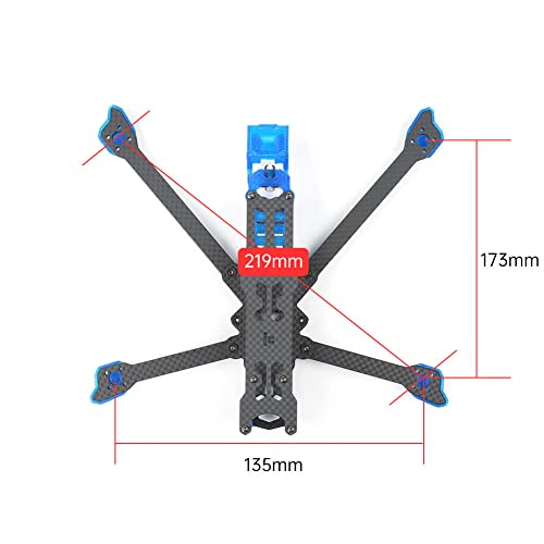 Chimera5 lr fibra de carbono 219mm kits de quadros FPV de 4 mm para RC FPV Racing Freestyle 5 polegadas Mini Drones de