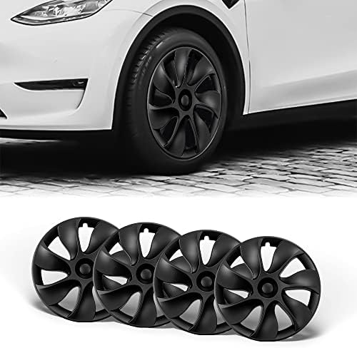 Muskgeen Tesla Modelo 3 roda Tampa de 18 polegadas Capas cubos de 18 polegadas, Tampa da roda de proteção completa Compatível com