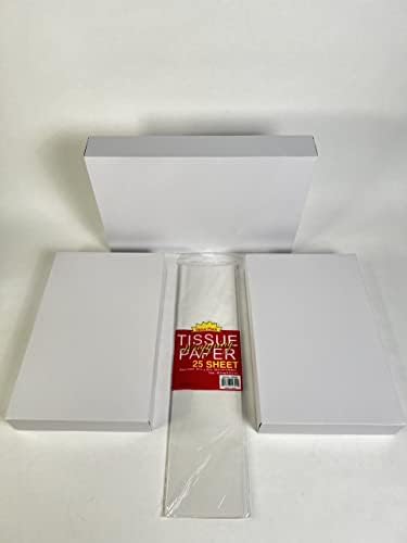 Caixa de presente de Natal 3 caixas de presente brancas variadas com tampas para camisas, vestes, casacos, camisetas de lingerie e