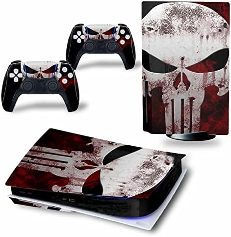 Motot FXCON para PS5 Skin Disc Edition & Digital Edition Console e Skins de tampa de vinil controladores envoltem resistência ao arranhão,