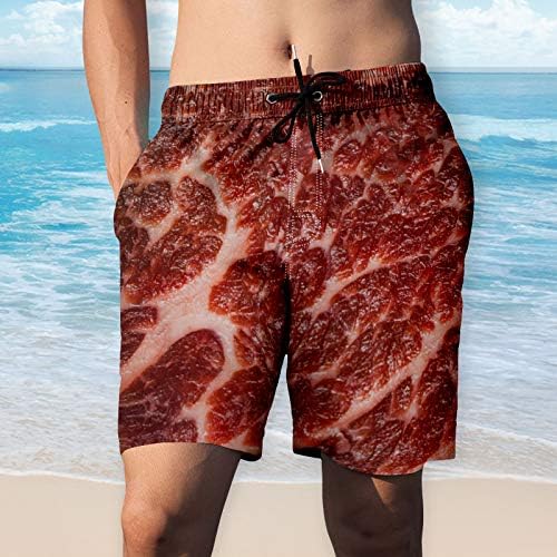Masculino shorts roupas de banho de banho de 7 polegadas de 7 polegadas, trunks de natação rapidamente, praia colorida sólida traje