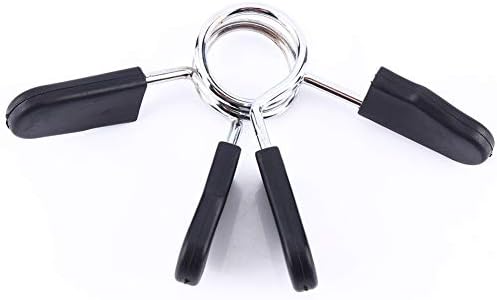 Dioche colares de clipe de mola de 1 polegada, 2 pcs padrão de barra de barra de barra mola para alça lisa de haltere ou