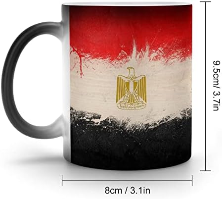 Bandeira do Egito Creative Descoloration Creamic Coffee Cuplet Heat Mug Funny for Home Office