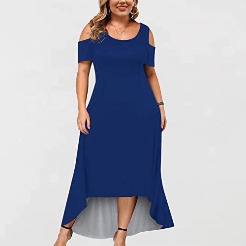 Vestido de maternidade verão e mulheres e vestido frio casual tamanho ombro de ombro de ombro uma linha de vestido boho o