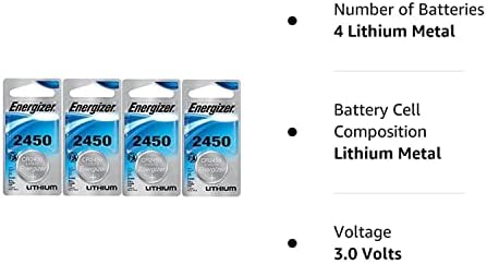Energizer CR2450 Bateria de lítio, 3V ECR2450, 12 PK