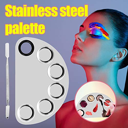 Maquiagem de aço inoxidável spatula placa de cosmética Pro Mistura Face Cosmetics Tool Ferramentas de beleza Kit de removedor de lasca