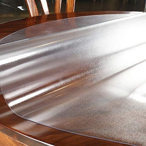 Protetor de tampa de mesa de PVC fosco, almofadas de mesa sem deslizamento para mesa de jantar mesa redonda de odorless vinil mesa de mesa de 2,0 mm de 138 cm