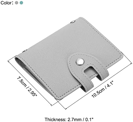 Patikil Credit Card Card Titular, 2 pacote de carteira de couro PU Slim Cartões de visita Organizador de armazenamento Protetor com