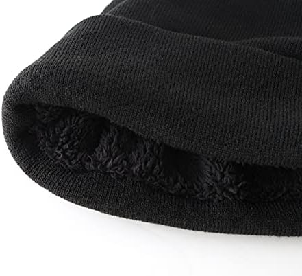 Casa prefira o chapéu de inverno masculino de lã quente malha de punho de punho de captura de caveira