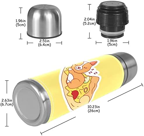 Caneca de café, termomar, caneca de viagem de café, térmicos para bebidas quentes 500 ml, padrão de amarelo de animais