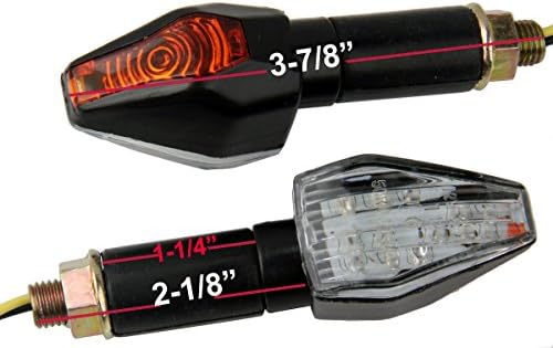 Motortogo Black LED Motorcycle Signal Blinkers Indicadores Blinkers Turn Signal Lights Compatível para Yamaha YZF-R15