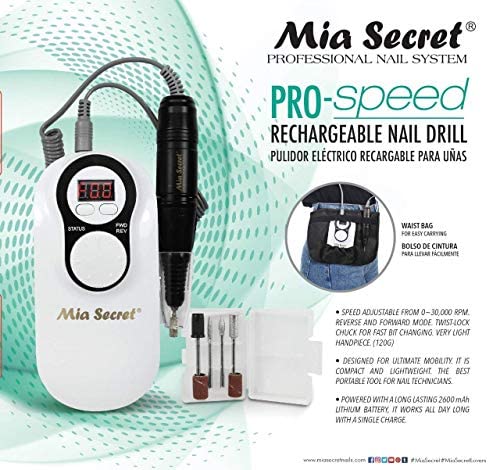 MIA Secret - 270 - Broca de unhas recarregável profissional de velocidade profissional Novo item!