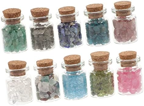 Besportble 10 Crystal Stone desejando garrafa Jewerly Conjunto de cristal de cristal garrafas de pedras precios