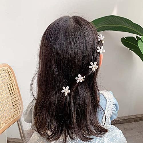 CHDHALTD 1/3/5PCS Adorável mini clipes de cabelo de flores, cabelos de cabelo simples para meninas para meninas doces acessórios de cabelo