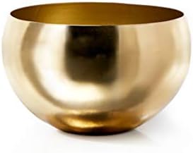 Espaços serenos Living Gold Colored Metal Bowl Ideal para casamentos, festas, eventos, restaurantes, decoração de casa, mede 3,5
