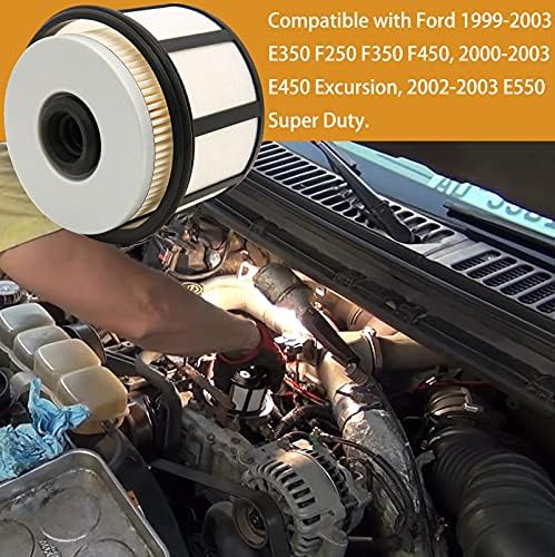Filtro de combustível FD-4596 7.3L Filtro de combustível Powerstroke compatível com Ford 1999-2003 E350 F250 F350 F450, 2000-2003 E450