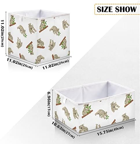 Ollabaky Koala Animal Bin Fabric Armazy Armazenamento Cubo de armazenamento colapsível Casca à prova d'água Caixa de brinquedos