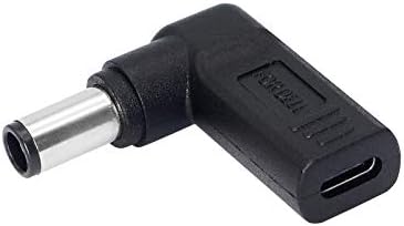 Cerrxian 65W PD USB Tipo C Entrada feminina para CAC de carregamento de energia masculina de 7,4 mm x 5,0 mm para