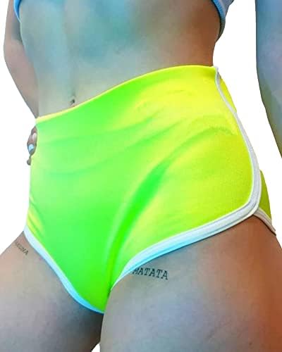 BZB Women's High Caist Yoga Shorts Ginásio Executar Pontas Hot Pants Hot Athletic Butting Sports Sports Leggings