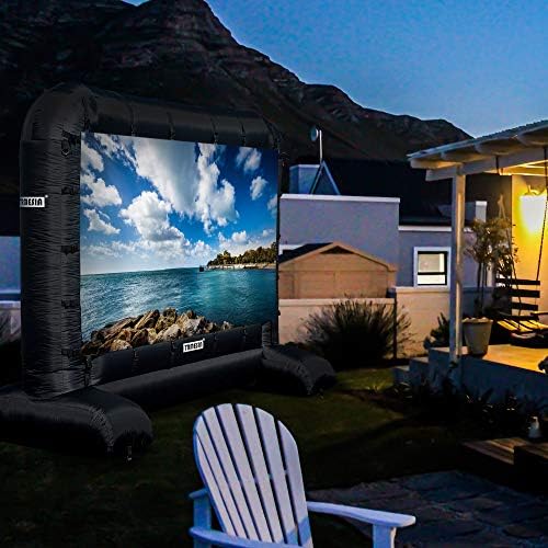 Tela do projetor inflável TrMesia para tela de projeção de filmes de 14 pés ao ar livre, tela de sopro para o cinema de cinema, teatro de home