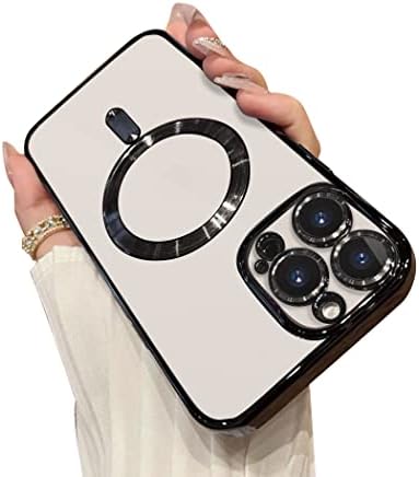 Luhuanx Magnetic Case para iPhone 14 Pro Max 5G, projetado para 14 estojo Pro Max com lente completa [Caso de queda de Mil-GRADE, CASO PROVETADO, PROTECT] em Black de 6,7 polegadas de 6,7 polegadas