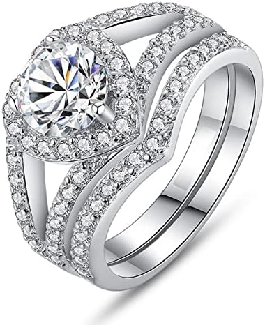 2023 Novos acessórios Conjunto de engajamento Lady Zirconia Anel de moda criativo anéis de anel criativo para minha filha toque orar por isso