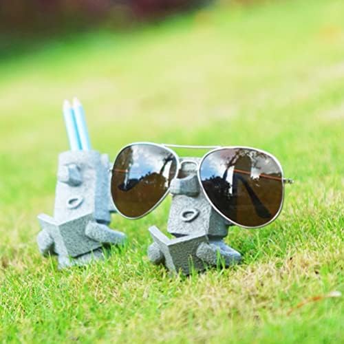 Alipis Kids Kickstand Glasses Stand Stand Resin Island estátua EyeGlasses Solter, Moai Sunglasses Dos exibir suporte