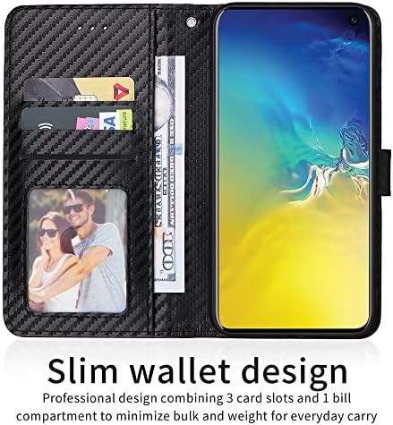 WWAAYSSXA Compatível com a caixa da carteira Samsung Galaxy S10E e a pulseira de pulso de pulso linear por suporte de cartolina Acessórios