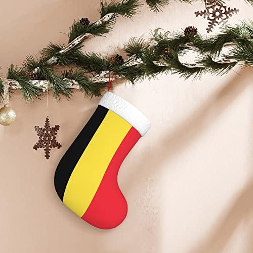 Qg zzx meias de natal com branca super macia manguito belga bandeira de natal decorações de natal decorações de meias