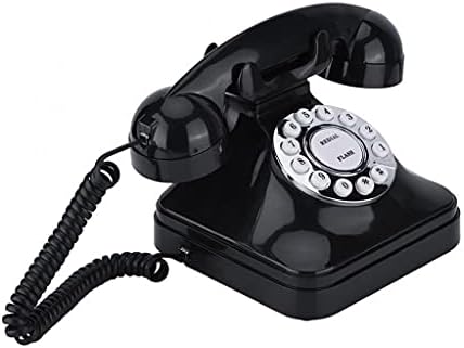 KJHD estilo retrô vintage antigo telefone fixo de armazenamento Dial Retro Telefone fixo