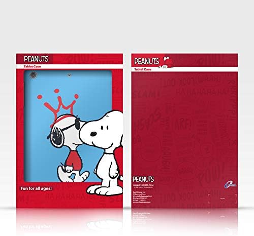 Projetos de capa de cabeça oficialmente licenciados Peanuts Snoopy Abraços e beijos selados com uma capa de carteira de couro de beijo de couro compatível com Apple iPad 10.9