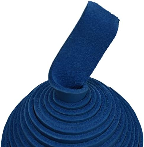Tocas de couro genuíno azul de tofl e uma tesoura de couro, as tiras têm 72 longa 3/4 de largura e 1/16 de espessura