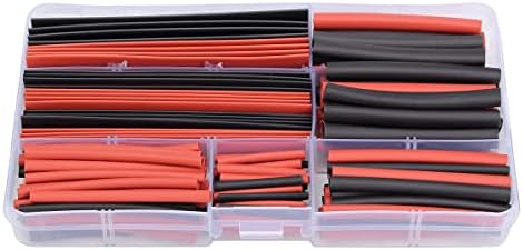 150pcs 8,76m Multi Color Polyolefin 2: 1 Tubos elétricos de variedade de fio de fio de tubo de encolhimento de calor